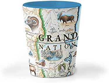 Xplorer mape Grand Teton Nacionalni Park karta Ceramic Shot Glass, BPA-Free-za ured, dom,