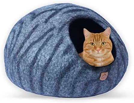 Haussimple vunena pećina za mačke veliki krevet kućica za kućne ljubimce prirodni filc gnijezdo za spavanje