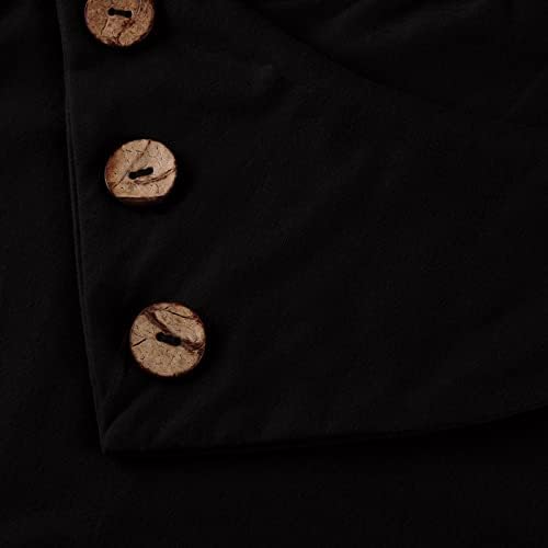 JJHAEVDY & nbsp;ženske dugme kapuljaču vrat pulover majice Dandelions Print modni Dugi rukav