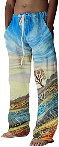 Miashui 6 pjena muški modni casual tiskani džep čipkasti hlače velike veličine Hlače muškarci