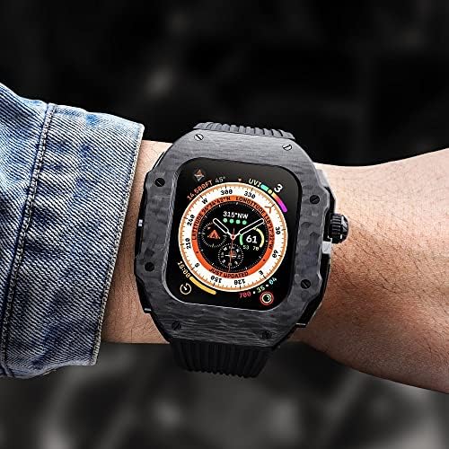 ZEDEVB luksuzni modifikacijski komplet za Apple Watch 8 ultra 49 mm futrola od gumenog remena za fluore za
