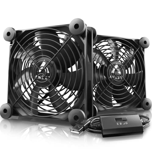 ANEXT, 120mm USB ventilator računara Crni, 120mm ventilator, tihi ventilator za prijemnik DVR Playstation Xbox