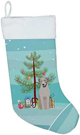 Caroline's Wires WDK3087CS labrador retriver sivo božićne božićne čarape, kamin Viseće čarape Božićna