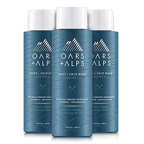 Vesla + Alps Muška hidratantna sredstva za pranje tijela i lica, njega kože infuzirana vitaminom E i antioksidansima,