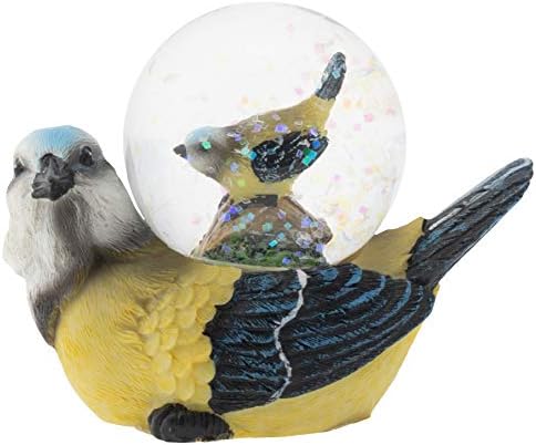 Elanze dizajnira bijela glavna mama i beba ptica figurica 45mm Glitter snježni ukras globusa