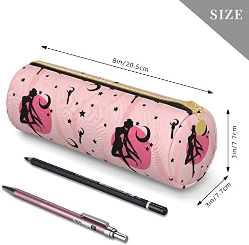 Tegcuid Anime ružičasta olovka za žene Slatka torbica za olovku Koža Kawaii sa patentnim zatvaračem