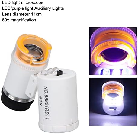 60x Mini uvećanje lupa, Mini džepni mikroskop,džepna lupa, mikroskop za uvećanje nakita sa LED