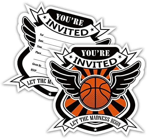 Haizct 15 pakovanje košarkaških pozivnica sa kovertama, košarkaške pozivnice za djecu tinejdžeri odrasli