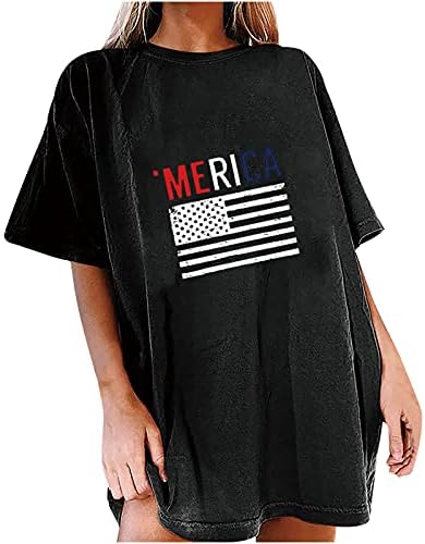Dan nezavisnosti vrhovi ženskih američkih košulja zastava zvijezde Stripes kratki rukav patriotski tee