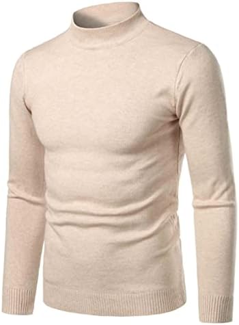 TSSOE MENS casual dugih rukava Čvrsta termalna toplotna pletena pulover košulje Zimske potkoljenice