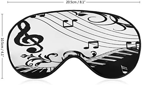 Chic Music Piano Tastatura Note Sleep Eye Maska Slatka slijepo traka Pokriva sjenila za žene Muška Pokloni