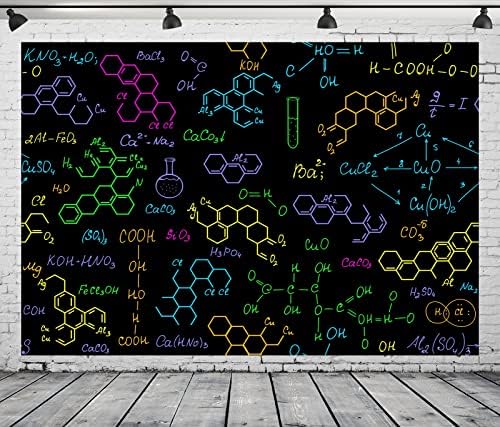 BELECO 5x3ft tkanina Hemija učionica Blackboard fotografija pozadina šarena rukom pisana hemijska Formula naučna