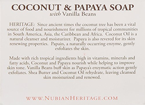 Bar sapun kokos & amp; Papaya sapun 5 oz od Nubian baštine