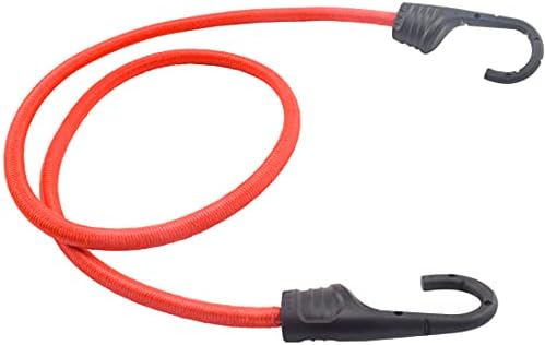Bartek 12-inčni bungee kabeli sa kukama crvene elastične kaiševe za kampovanje, bicikl, sklopivi vagon, trup