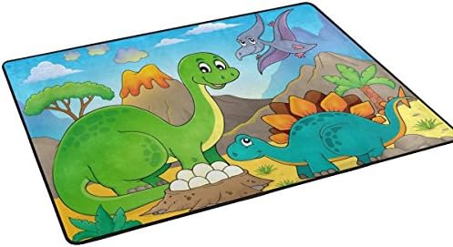 Moje malene nesposobljene tematske teme Dinosauri dečja igrati mat baby puzeći mat tepih bez klizanja mekani