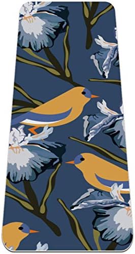 Siebzeh Bird Flower Premium Thick Yoga Mat Eco Friendly gumeni Health & amp; fitnes neklizajuća prostirka