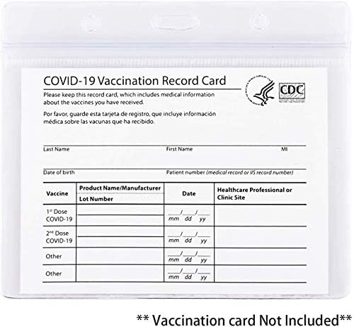 Zaštitnik kartice za vakcinaciju CDC-a, CDC imunizacijska rekorda plastična rukava sa vodootpornim