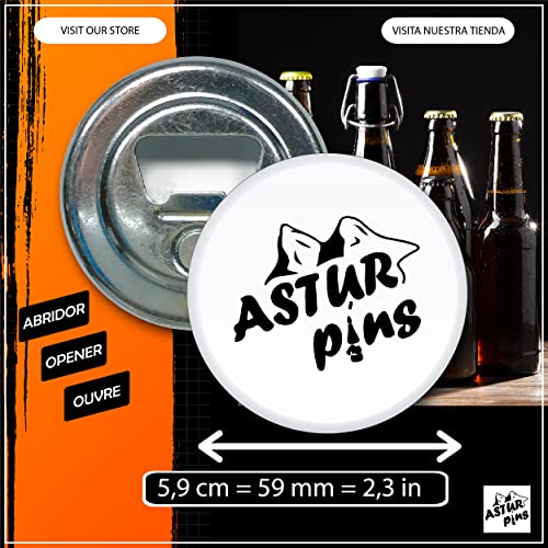 Astur Pins - Otvarač za boce Bornholm Grubovi općina Danska - Četveri za pivo, originalni pokloni,