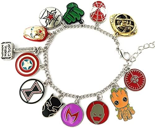 Superhero narukvica Charm, Vengers Captain Marve narukvice za ručni lanac, Anime pokloni Charm