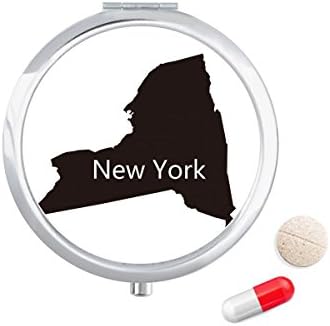 New York SAD mapa Outline kutija za pilule džepna kutija za skladištenje lijekova dozator kontejnera