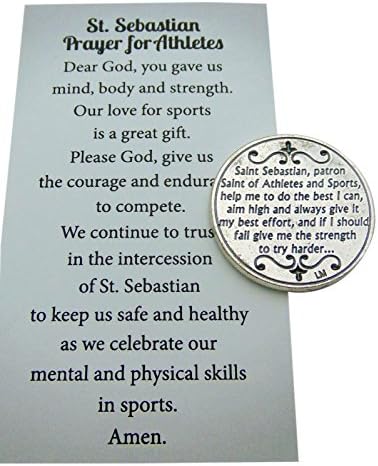 Westman Works set za molitvu Svetog Sebastijana sa metalnim Žetonom i Svetom karticom zaštitnik sportista