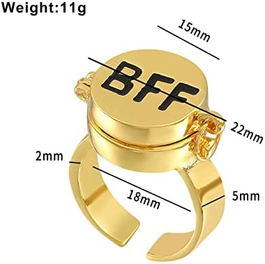 Yessireel Spinner BFF prsten Spongebob Bff prsten, najbolji prijatelj prstenovi prstenovi za tinejdžerke