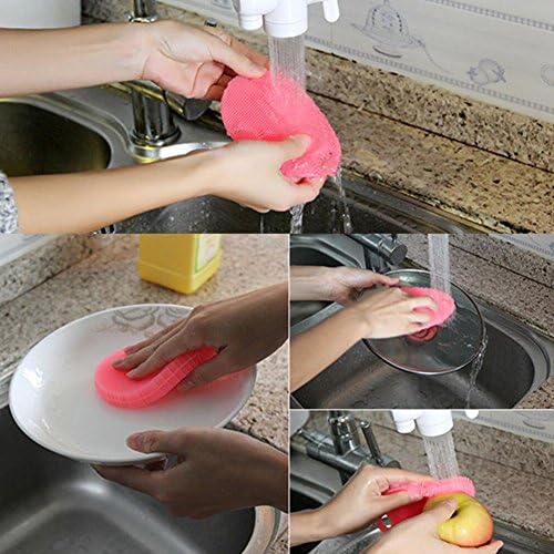 Juju Mall-Mekani silikonska spužva čivnica kuhinjska alat za pranje posuđa