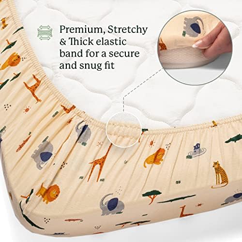 Premium bebini otvoren lim - pakovanje 1 za standardnu ​​posteljinu krevetića i mališana, mekani organski