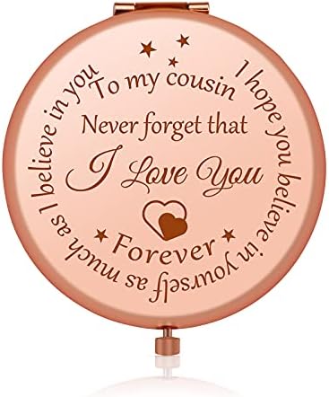 Cousin Gifts For Women Inspirational Gifts for Favorite Cousin Rose Gold Compact Mirror ohrabrenje pokloni for