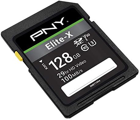 PNY 128GB Elite-X Class 10 U3 V30 SDXC Flash memorijska kartica - 100MB / S, klasa 10, U3, V30, 4K UHD,