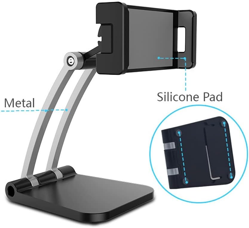 ZJHYXYH Držač tableta Podesivi sklopivi zakretni stolni nosač za okretni telefon od 360 ° Tablet za nosače
