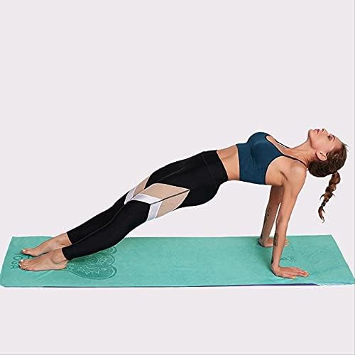 Hhbb prostirka za jogu sa pozicionom linijom štampana dvoslojna prenosiva neklizajuća prostirka za fitnes vježbe