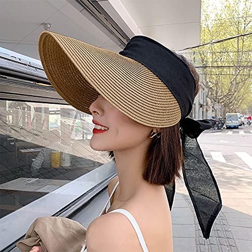 Slamčasti kape za žene široka obodana za odmor na plaži Hat ženski ljetni suncobran sunčani šešir