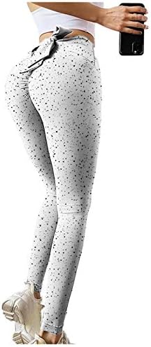 YALFJV kompresijske pantalone za jogu ženske fitnes štampe ženske visoke pantalone rastezljive helanke Strethcy