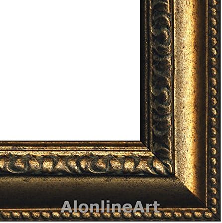 Alonline Art - Moet and Chandon Alphonse Mucha | Zlatna uokvirena slika tiskana na pamučnom platnu,
