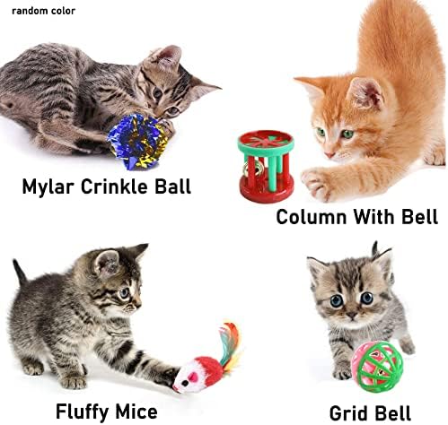 Maiguangta 20 kom asortiman cat Toys - cat tunel, mačja trava igračke,pero Teaser, miševi, šarene lopte