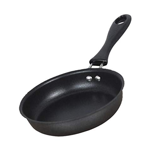 ZYZMH 12cm Neprianjajuća tava crna mala željezna tava za prženje okrugla tava za jaja kuhinjsko posuđe otporno