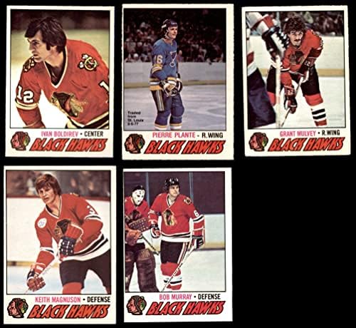 1977-78 O-Pee-Chee Chicago Blackhawks u blizini Team Set Chicago Blackhawks VG / Ex + Blackhawks