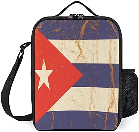 Kuba zastava na zgužvanom papiru prenosiva izolaciona torba za ručak Meal Tote Bag kutija za hranu
