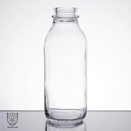 Bar Glass Vintage Clear Glass flaša za vodu sa sokom od mlijeka sa poklopcem 33.5 oz.
