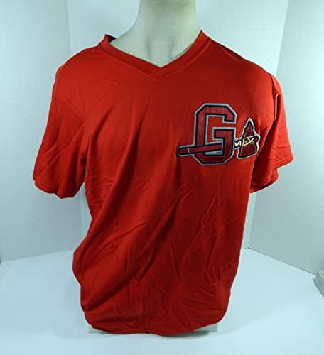 2008 Gwinnett Braves 10 Igra Rabljeni crveni dres XL DP44012 - Igra Polovni MLB dresovi