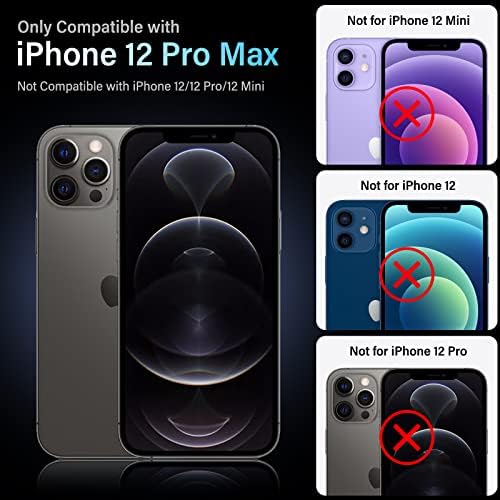 Uyiton za iPhone 12 Pro Max zaštitnik sočiva kamere, [zaštita od pada] [jaka adsorpcija] 9h kaljeno staklo