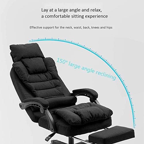 SCDBGY Ygqbgy kancelarijska stolica sa jastukom za glavu, podesiva ergonomska sa lumbalnom podrškom, meka