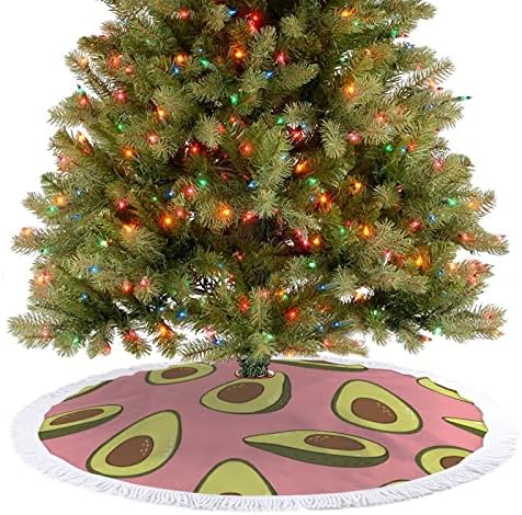 Falling suknja za božićnu drvvu za avokado za praznične ukrase za zabavu sa tasseel čipkom