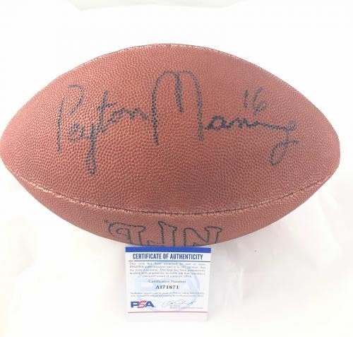 Peyton Manning potpisao fudbal PSA / DNK Denver Broncos autogramirani Colts - autogramirani fudbali