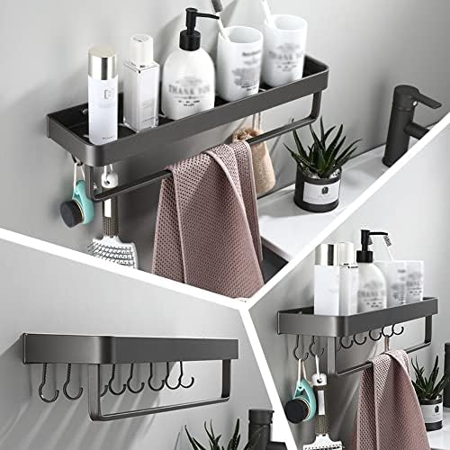 ERDDCBB sivi prostor aluminijumske police za kupatilo na zid zidni šampon za tuš police za tuširanje