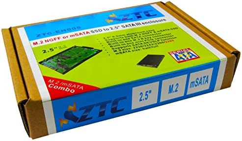 ZTC 2-in-1 nebo 2,5 kućište M.2 ili mSATA SSD za SATA III adapter ploče. Višestruke veličine sa velikom brzinom