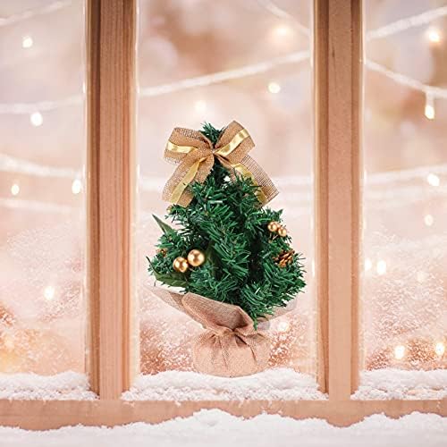Toyandona Mini božićno platno posteljina s platnom drvećem desktop Xmas Ornament Micro Scenery Pejzaža krajolika