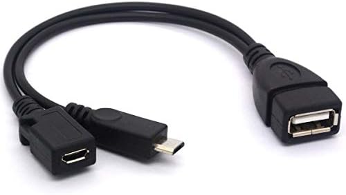 Neortx Micro USB OTG razdjelnik, Micro USB OTG Poboljšalica za napajanje USB 2.0 A Ženski do Micro USB muški
