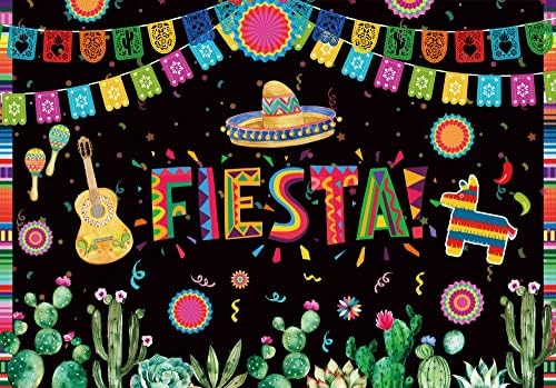Msocio 7x5ft poliester meksički Fiesta pozadina Karneval šarene zastave Floral Cactus Cinco de Mayo